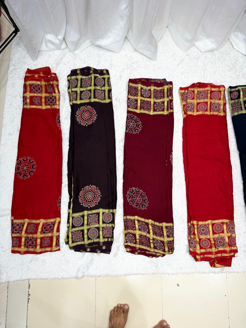 Royal Maroon & Gold Zari Woven Saree