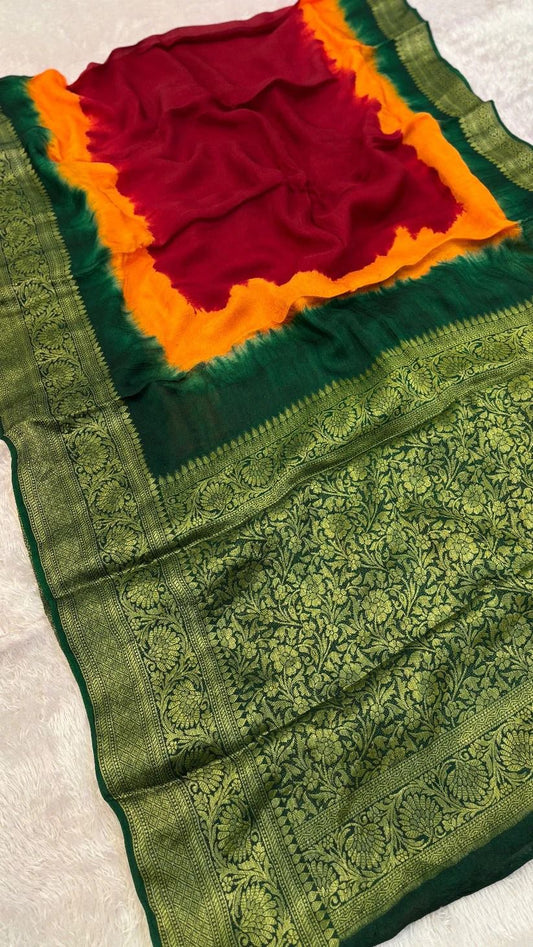 Trending 3D dyeing saree