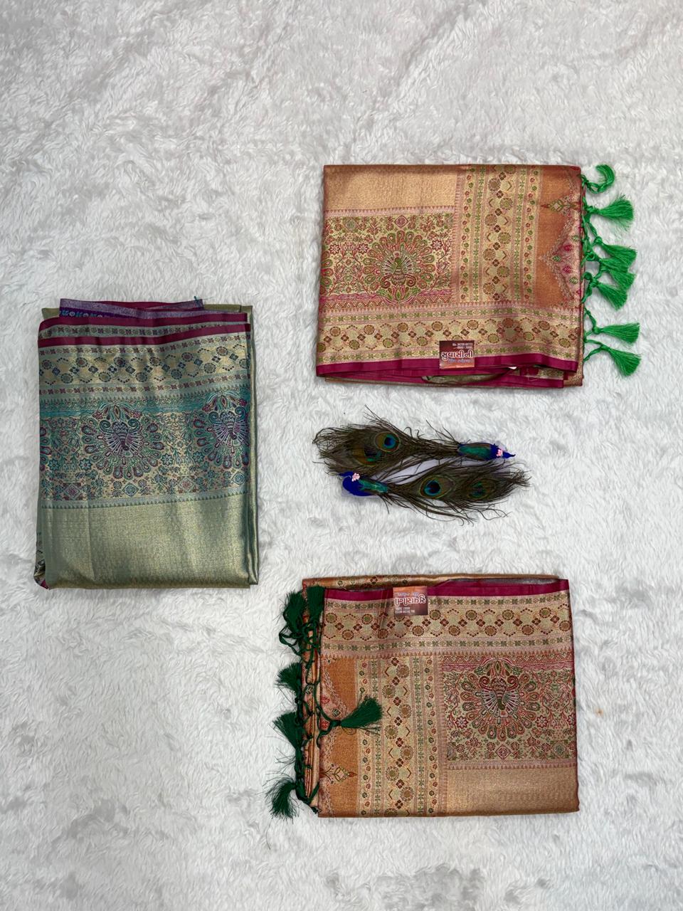 Timeless Handcrafted Look Silk Saree for Festive Wear