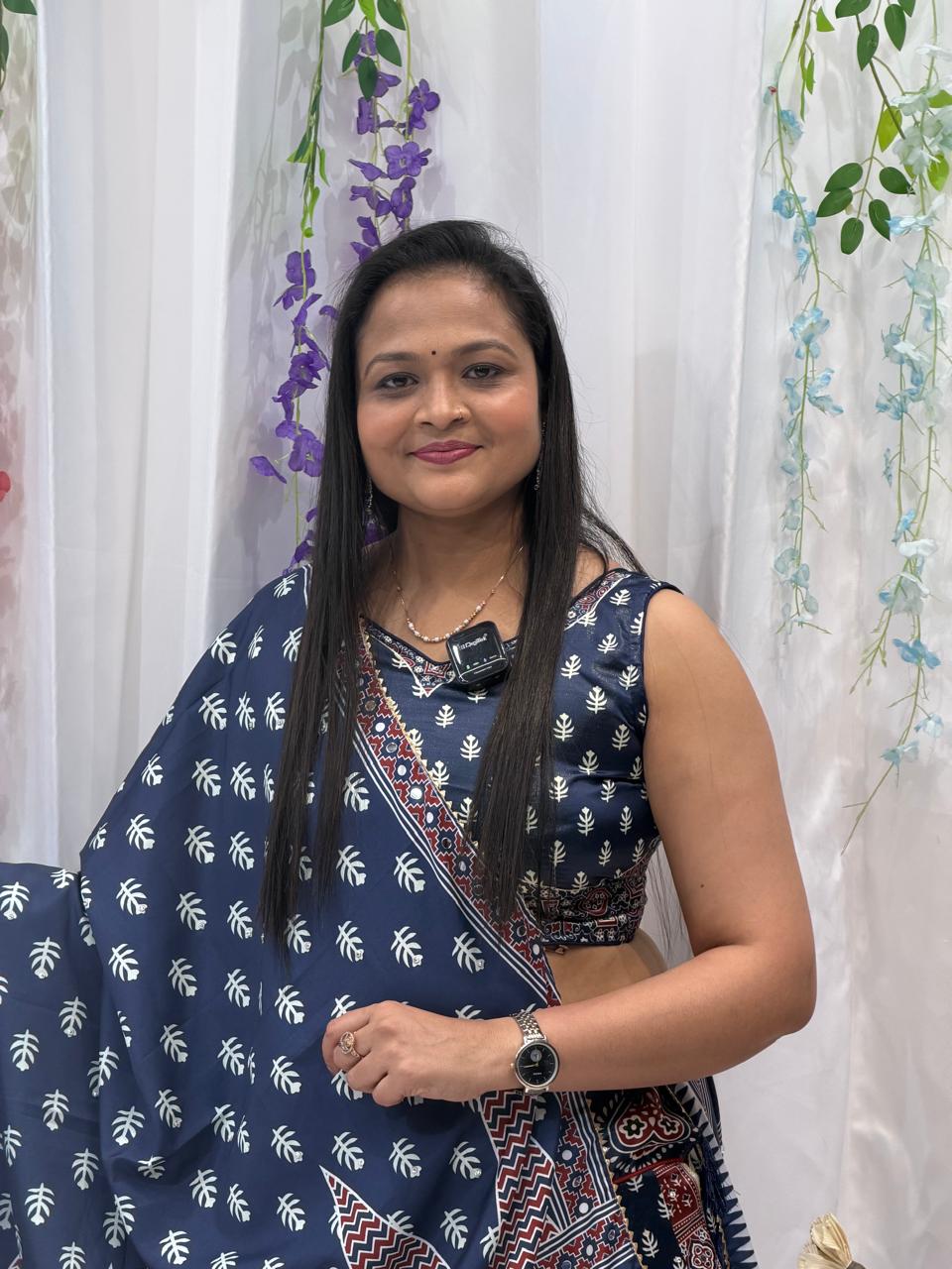 Indigo Grace Printed Designer Choli