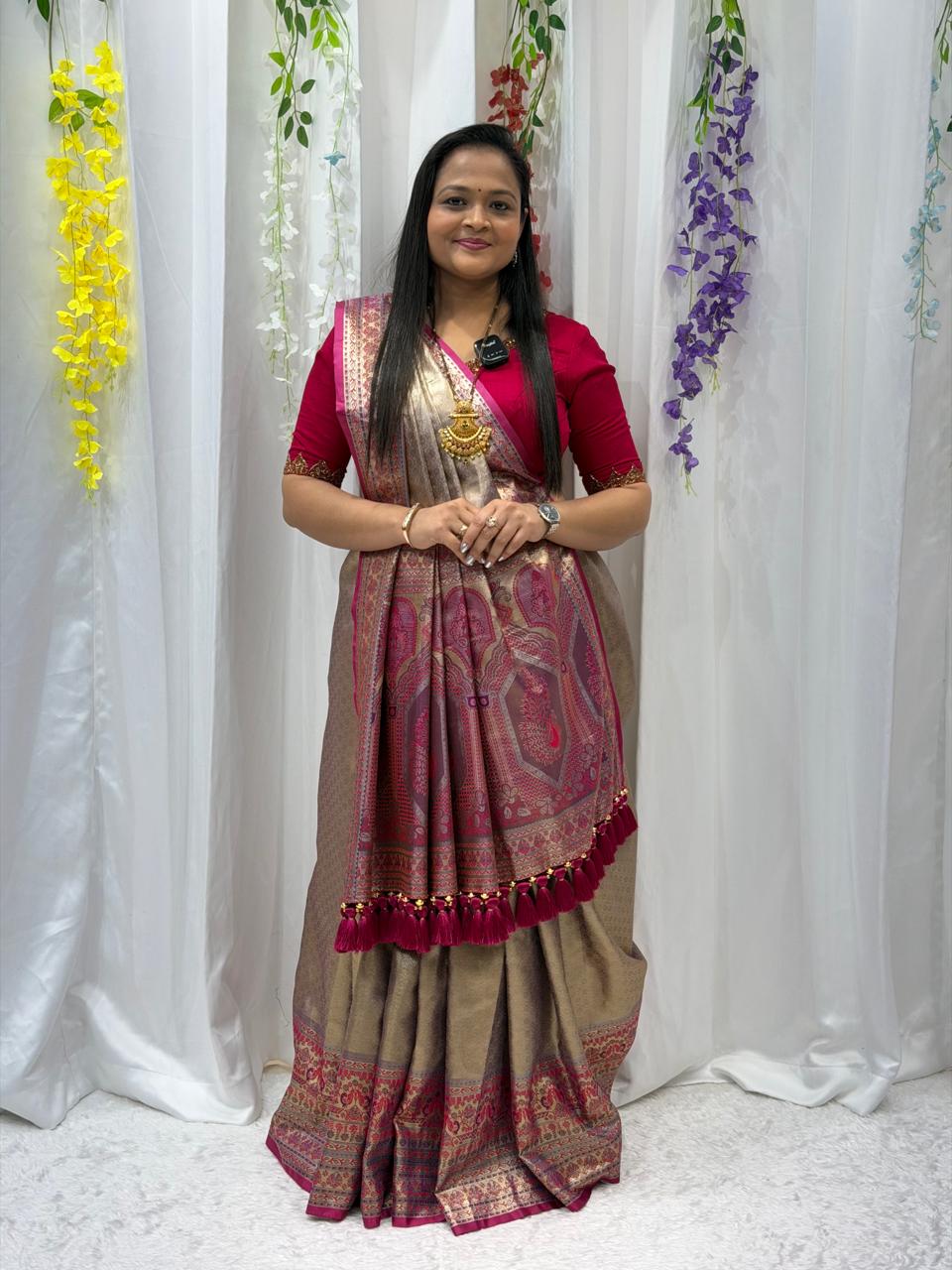 Timeless Handcrafted Look Silk Saree for Festive Wear