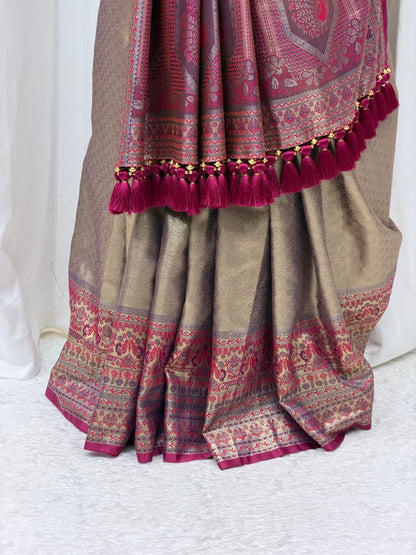 Timeless Handcrafted Look Silk Saree for Festive Wear
