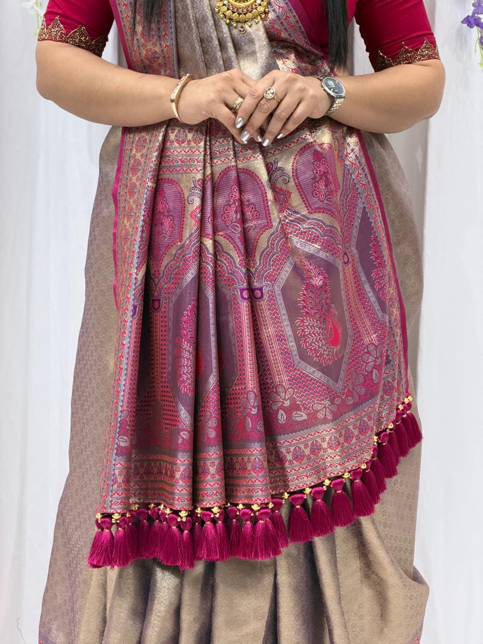 Timeless Handcrafted Look Silk Saree for Festive Wear