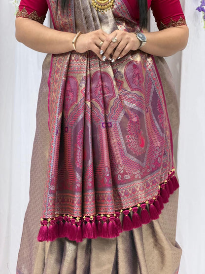 Timeless Handcrafted Look Silk Saree for Festive Wear