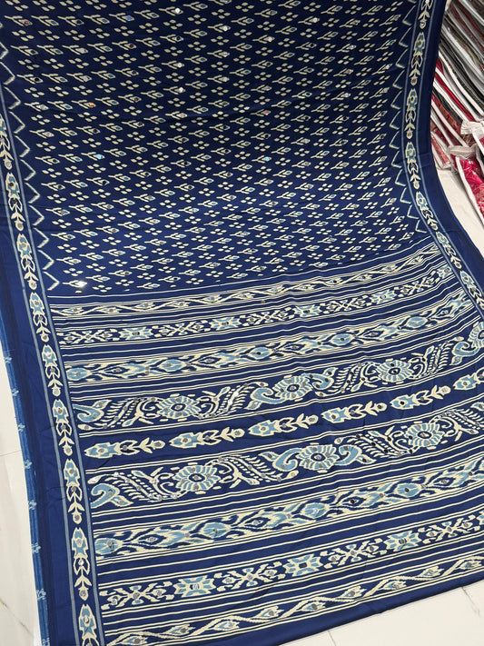Graceful Royal Blue Casual Wear Saree
