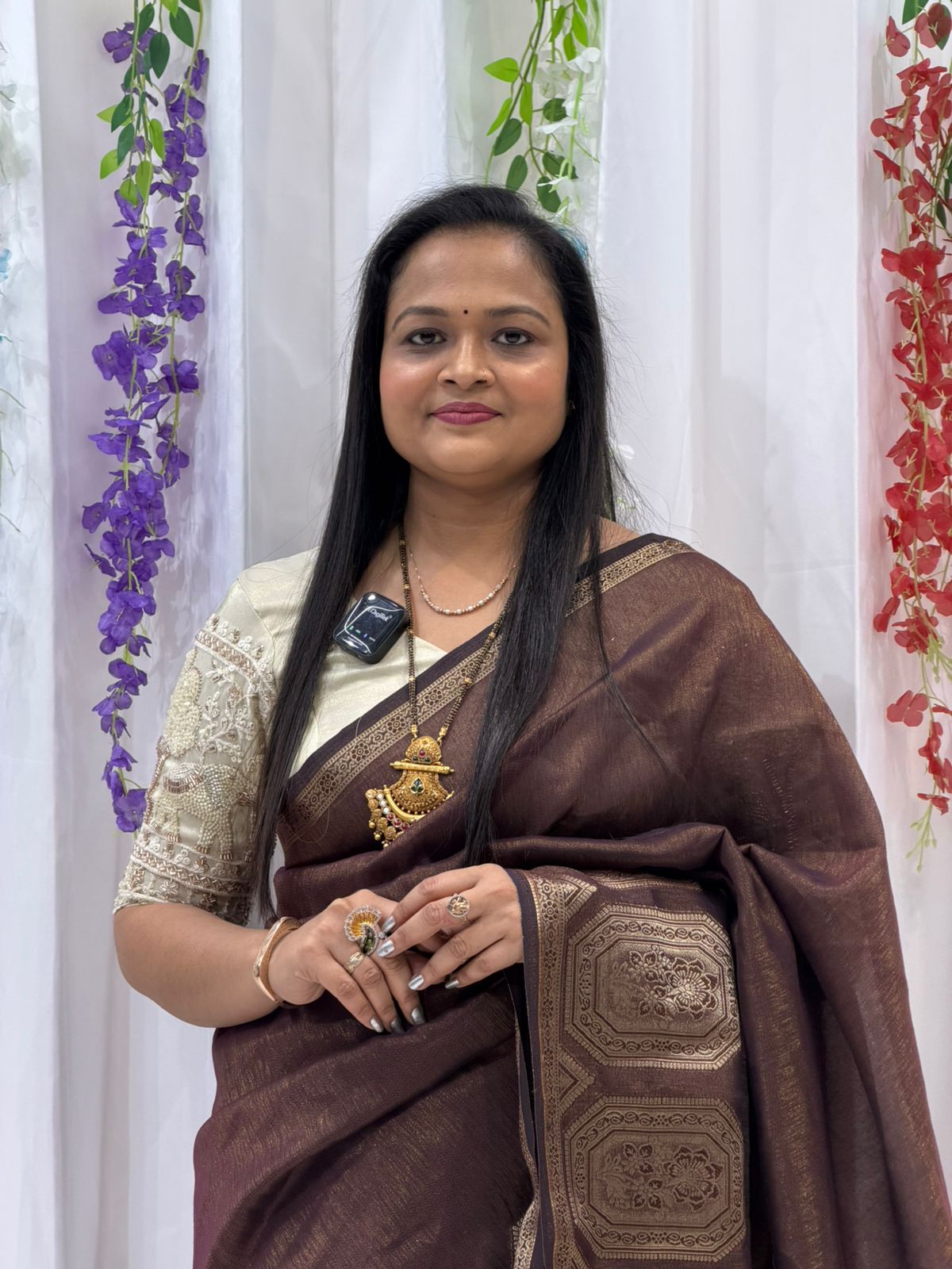 Premium Coffee Brown Traditional Saree with Intricate Zari Work