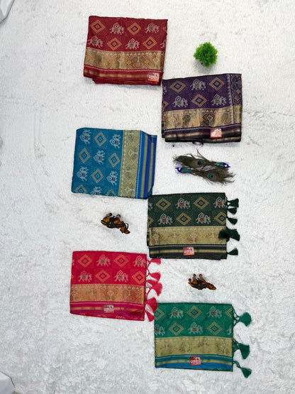 Timeless Purple Silk Saree with Intricate Weaving