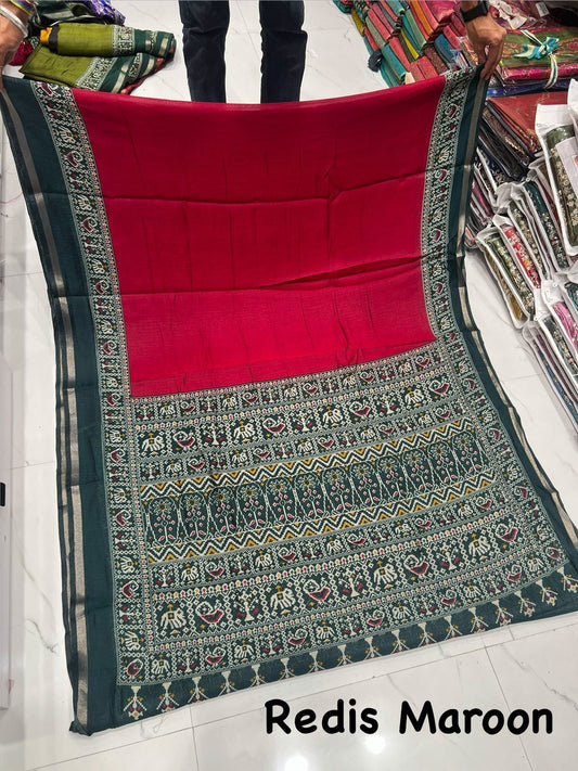 Classic Black Saree with Heritage Motif Pallu Design