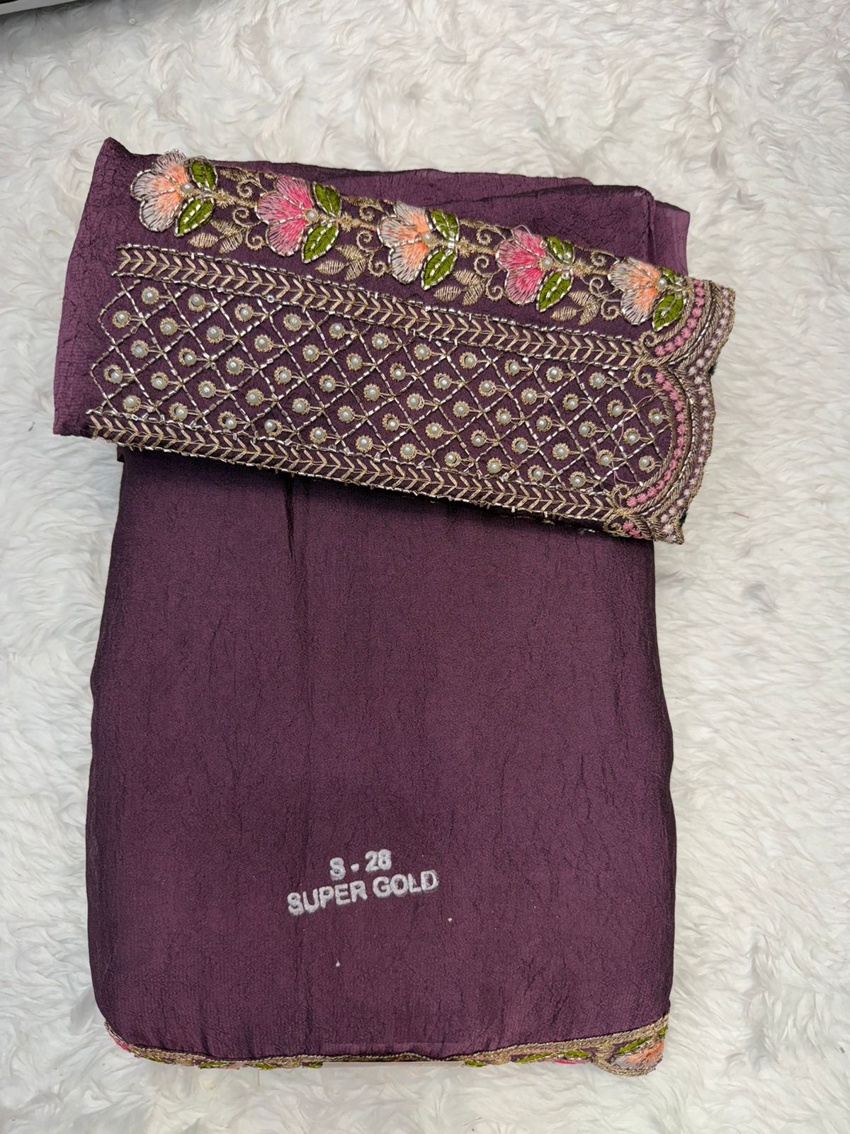Elegant Mustard Silk Blend Saree with Floral Embroidered Border
