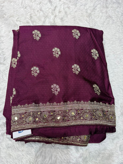 Graceful Ruby Red Ethnic Woven Saree