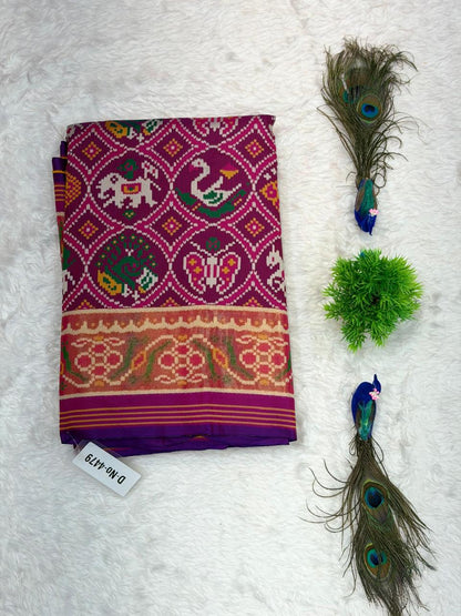 Royal Purple Traditional Woven Silk Blend Saree with Rich Ethnic Motifs