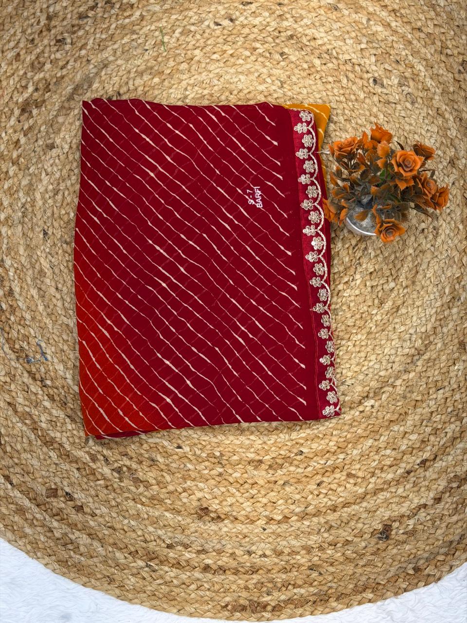 Sunset Glow Traditional Leheriya Saree for Women