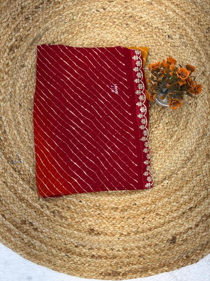 Sunset Glow Traditional Leheriya Saree for Women
