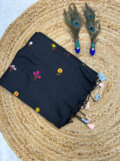 Classic Black Traditional Saree for Elegant Occasions
